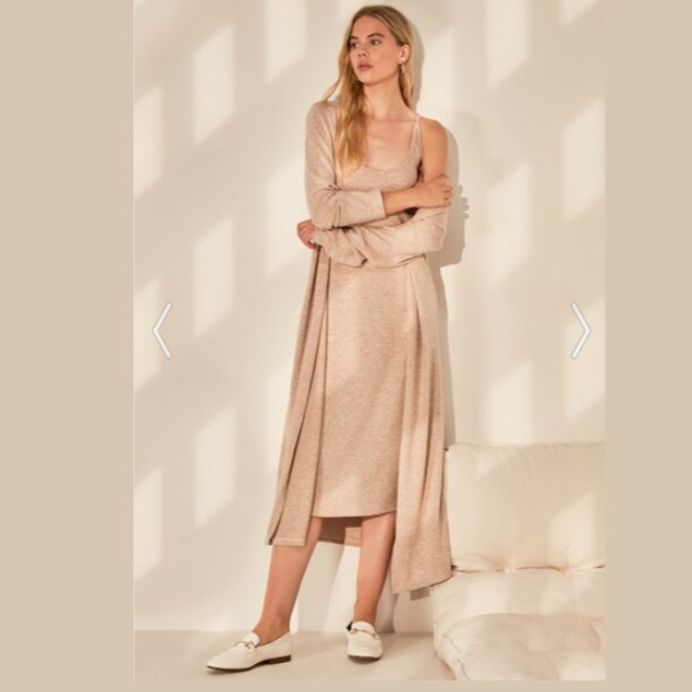 Comfort Beige Soft Knitted 2-Piece Set - Picture 3 of 12